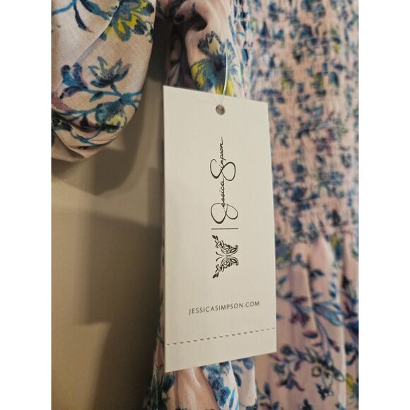 NWT Jessica Simpson Floral Boho Mini Dress Size L - Picture 4 of 5